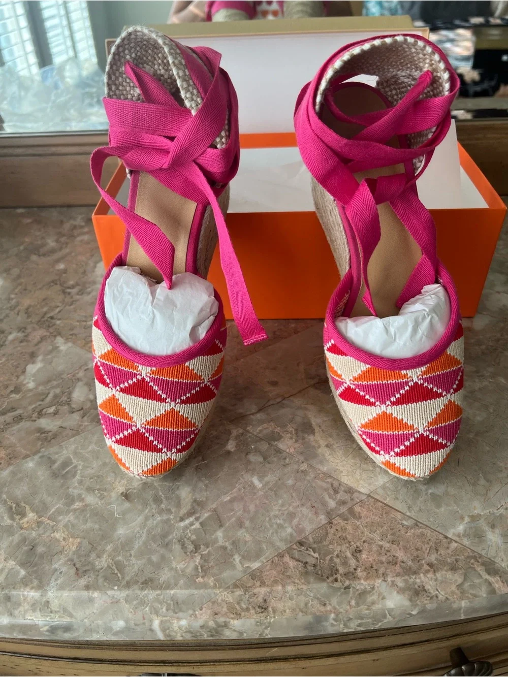 Castaner Cilia Fucsia/Multi Label with Bright Orange Accent